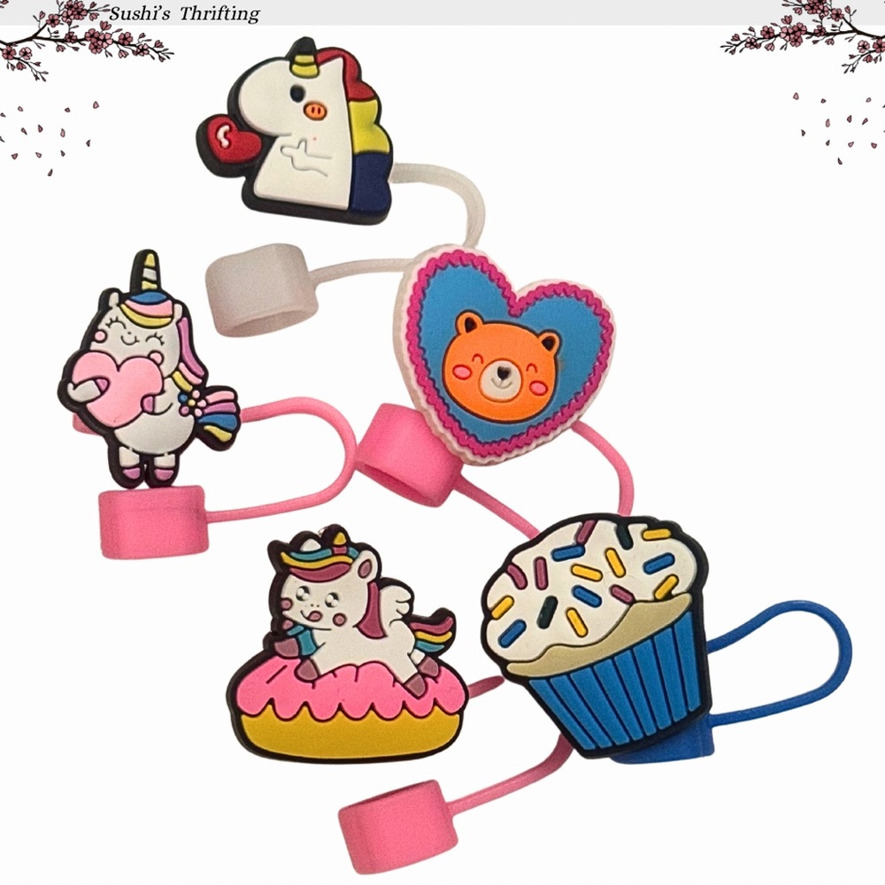 Cutie pie Straw Topper Set